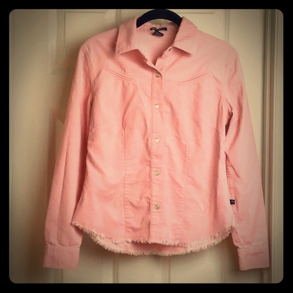 Blue Asphalt 🤠 Corduroy Snap Down w/fringe - Picture 4 of 7